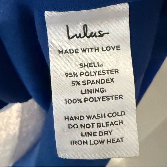 Lulus Royal Blue Skater Crossover Backless Strappy Fit and Flare Mini Dress Sz S - Picture 6 of 10